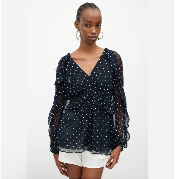 Zimmerman silk polka dot print blouse - Picture 1 of 9